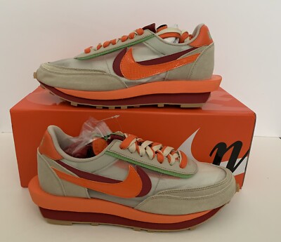 Nike LD Waffle x Sacai x Clot 'Net Orange Blaze' Size 10.5 DH1347