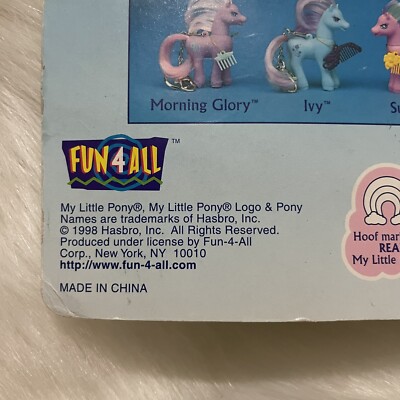 Vintage G2 My Little Pony Keychain Lot Morning Glory Light Heart