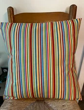 Pillow Cover - Stripes - Cotton  - 18 x 18 - Accent pillow