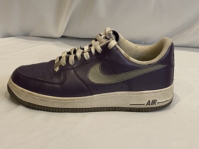 Nike Air Force One AF1 '82 Low Womens Size 10 Purple Silver Logo 315115-501  | eBay