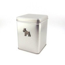Miniature Schnauzer Tin Tea Caddy Coffee Storage Tin Schnauzer Mum Dad Dog Gift