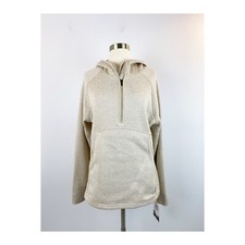 Avalanche Thermal Women's Pullover Sweater Large Heather Beige 1/4 Zip Hooded