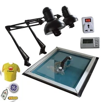 UV Exposure Unit Simple UV Printing Machine Double Lamp Tube＆Holder 19.7x19.7''