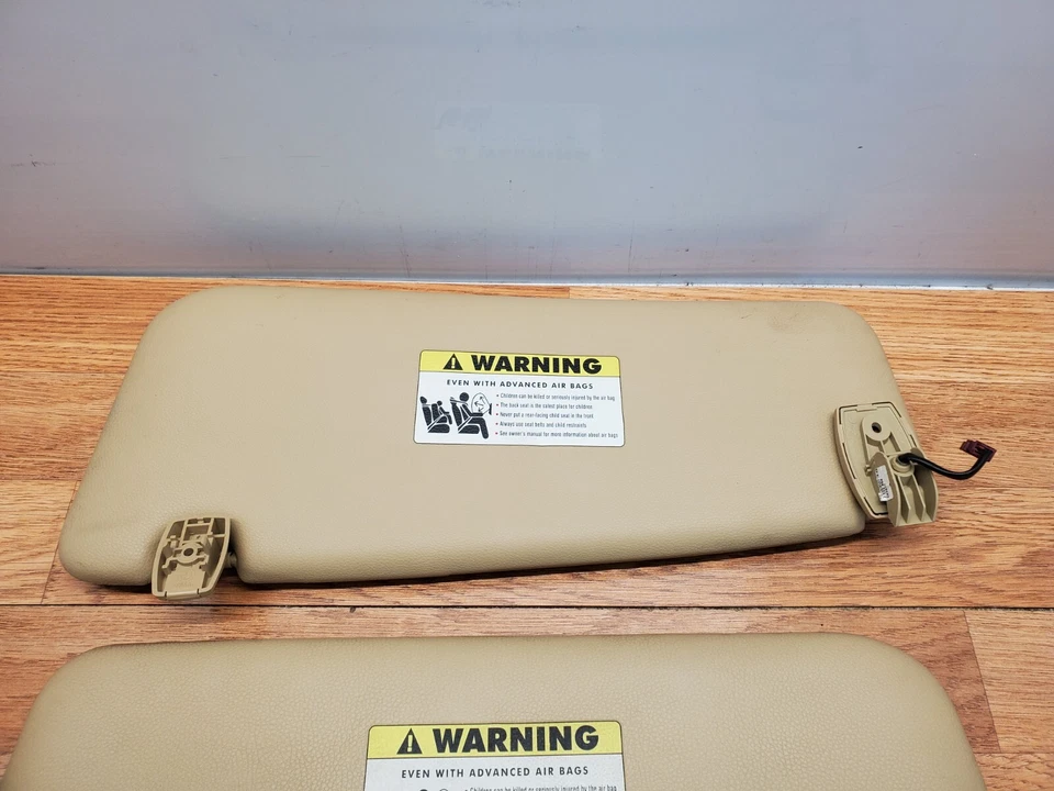 ✅ 04-10 OEM BMW E60 545i 550i Delantero Izquierdo Derecho Interior Parasoles Beige CONJUNTO Foto 2 de 4