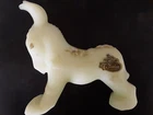 Fenton Donkey FREE SHIPPING hand painted CathyG Daisies on Custard uranium 1970s