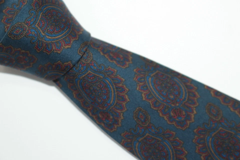 Corbata de seda NAZARENO GABRIELLI Hecha en Italia F60597 Foto 3 de 4