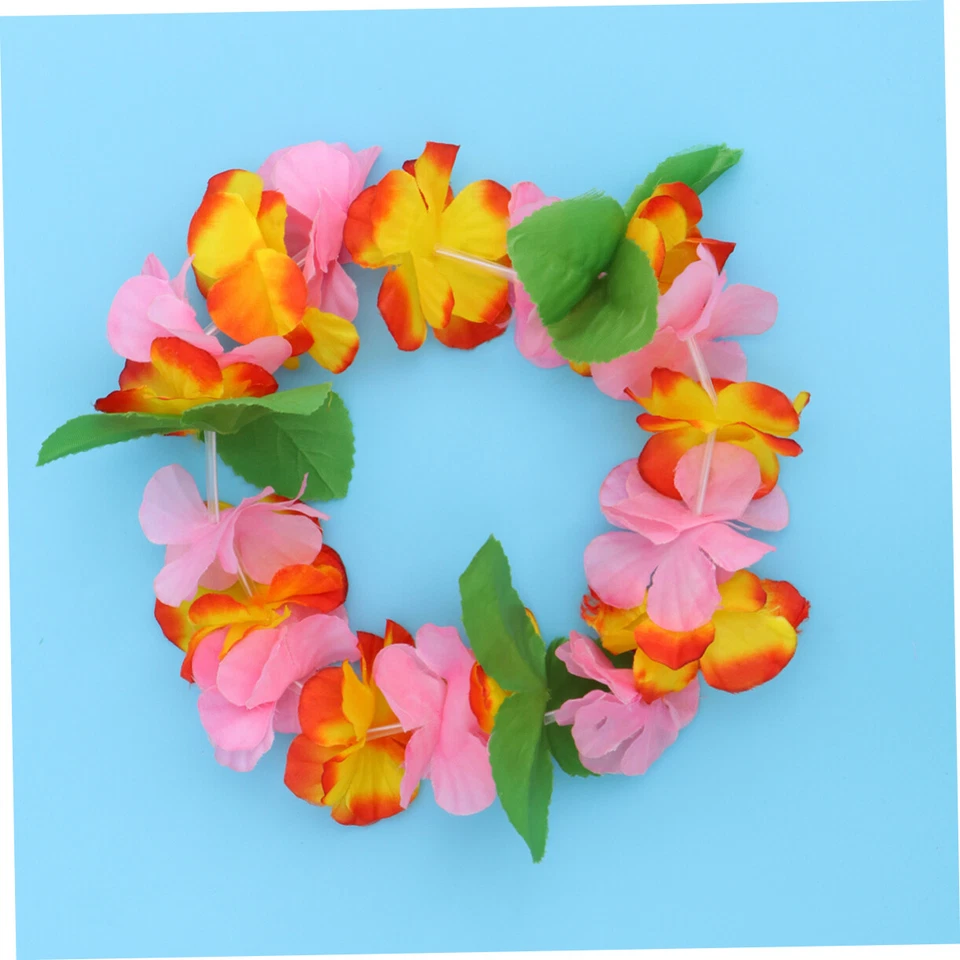 6 PIEZAS Corona de Flores Hawaianas Diadema Tocado Hawaii Luau Corona Tropical Foto 2 de 4