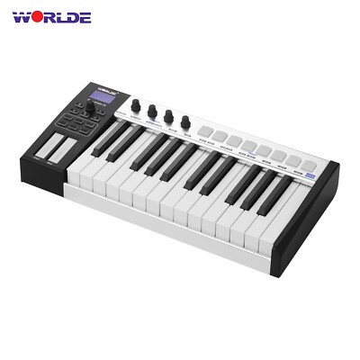 WORLDE Blue whale 25 key USB MIDI Controller Keyboard Trigger Pads w/ USB Cable