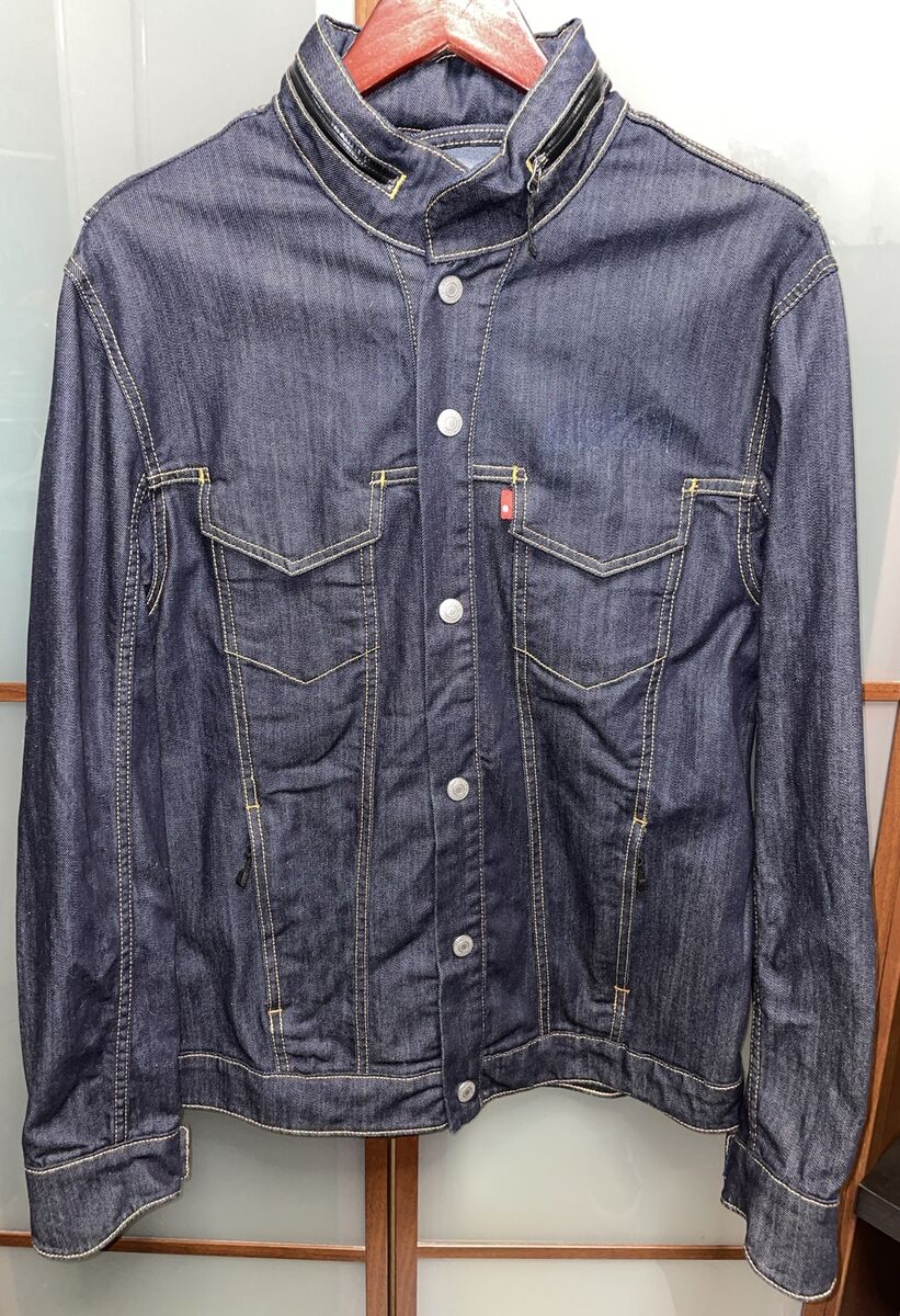 Levis Commuter Button Up Blue Denim Jean Jacket Vented w Levis Commuter Button Up Blue Denim Jean Jacket Vented w