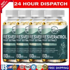 Resveratrol Capsules Anti-Aging Antioxidants Radiant Skin & Cholesterol Support