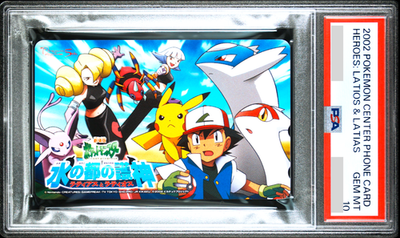 PSA 10 Latios Latias Heroes Movie Promo Pokemon Center Phone Card