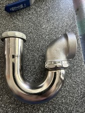 Regular Trap For Tubular Drain Chrome Plated Brass, 1 1/2 New Old Stock