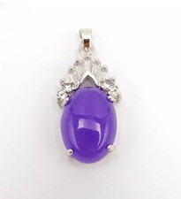 Nature Jade Purple Drop Pendant Necklace Gift Jewelry charm Blessing Lucky new