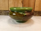 Vintage Royal Haeger USA Pottery Large Round Brown Green Art Deco Bowl Planter