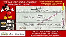 1971 Walt Disney World Opening Day Complimentary 