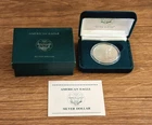 Beautiful Toned - 1989 American Silver Eagle 1 Troy Oz .999 Fine Silver Orig Box