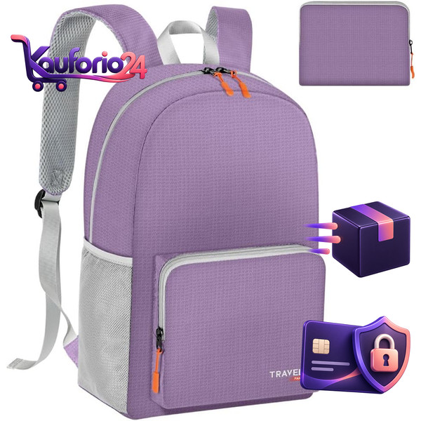 Faltbarer Rucksack 17L Ultraleicht Wasserdicht Trekkingrucksack FüR Herren Damen-image