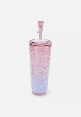 Disney Mickey Mouse Icon Sakura Starbucks Tumbler with Straw NIB