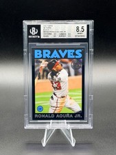 RONALD ACUNA JR. 2021 Topps 1986 Topps Black 297/299 BGS 8.5 NM-MT+ (pop 1)