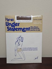Vtg 1977 NEW Hanes Under Statement Pantyhose  Panties In One Size B Style 970