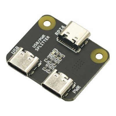 GODIYMODULES Type-C Interface Power Splitter is Suitable for Raspberry Black