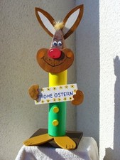 Osterhase Holzfigur Ostern Dekoration Hauseingang Hobbyaufgabe