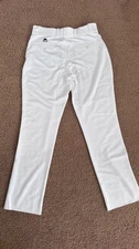 Majestic Men Baseball Pants White Open Bottom 32-32