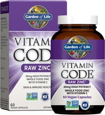 Zinc Supplements 30Mg High Potency Raw Zinc and Vitamin C Multimineral Supplemen