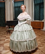 Victorian PromDress Floor Length Princess Costume Historical Civil War Southern