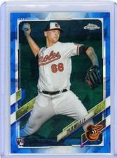 2021 Topps Chrome Update Sapphire Tyler Wells Baltimore Orioles Rookie Card US29. rookie card picture