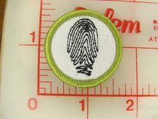 Type L since 1910 back FINGERPRINTING merit badge sash patch (g8)