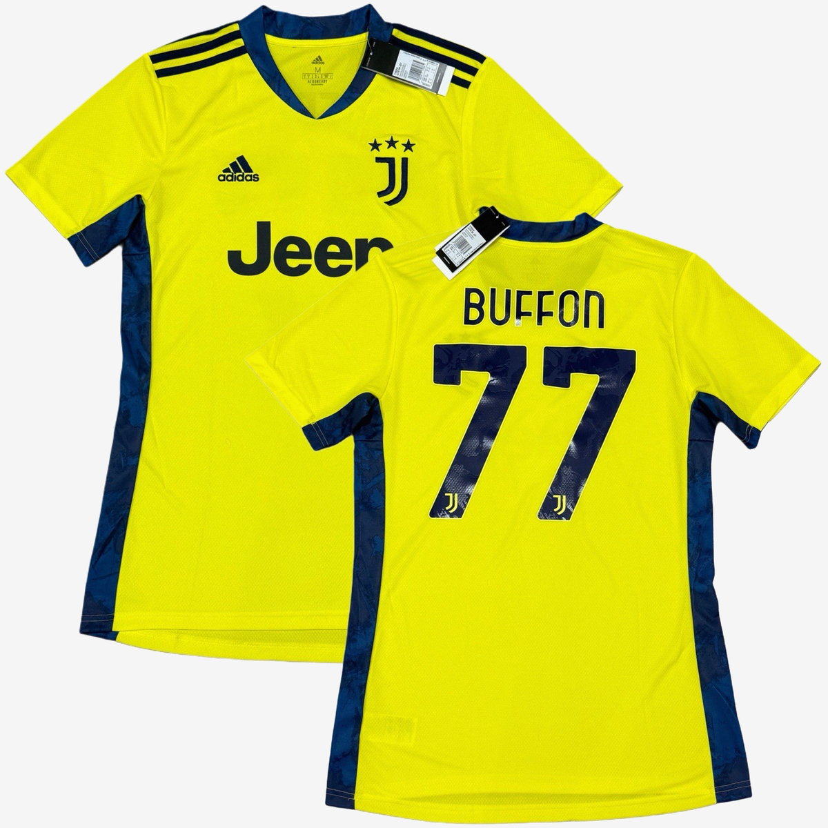 2020/21 Juventus Goalkeeper Jersey #77 Buffon Medium Adidas Soccer