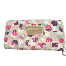 Marc by Marc Jacobs Standard Supply Workwear Zip Around Wallet Pink Multi Color