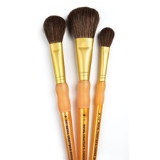 3-Piece Mop Brush Set for Painting, Art Supplies, Watercolor, Acrylic, Oil