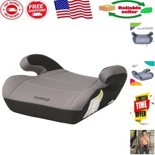 Extra-Plush Booster Car Seat - Lightweight, Safe, and Backless for Ages 4-10