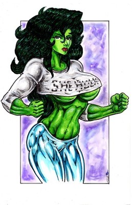 Sexy  She-Hulk   _11x17 Pin-up_Avengers/ FF  / Marvel comics