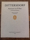 Dittersdorf Viola Concerto in F Major - New part/score - FREE SHIPPING! — photo 1
