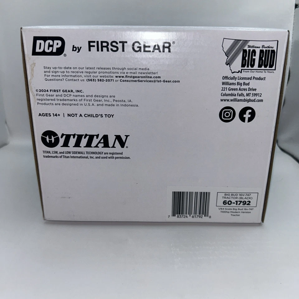 First Gear 1/64 Big Bud 16V-747 Stock# 60-1792 signed by the Williams Bros *RARE - Image 4 of 4