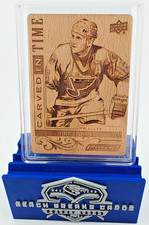 2024-25 Upper Deck Engrained Icons Brett Hull Carved In Time Wood #CT-BH Blues