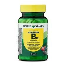 Spring Valley Extra Strength Vitamin B12 Metabolism 5000 mcg, 45 Count