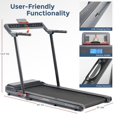 Foldable Walking Pad Smart Wide Belt Quiet Treadmill 20'' Deck Shock Absorption