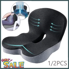 Memory Foam Seat Cushion for Back & Sciatica Pain Relief w/Lumbar Support Pillow