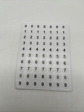 12 Sheets 0-9 Circle Stickers Number Labels Self Adhesive White With Black