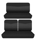 Fits 1953 to 1957 Chevy 210 2door Front 50-50 top and Rear bench seat covers