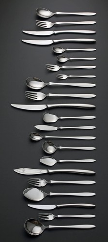 Lucky Wood Pleco 25pc.Dinner Set Silver Kobayashi Kogyo Japan - Picture 5 of 6
