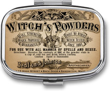 Metal 2 Compartment Pill Organizer Travel Friendly Portable Compact Box to Hold