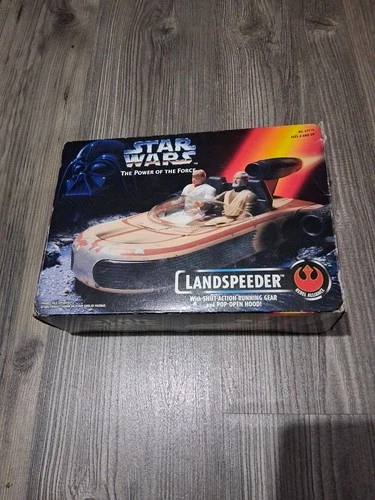VTG 1995 KENNER STAR WARS THE POWER OF THE FORCE LANDSPEEDER TOY FIGURE