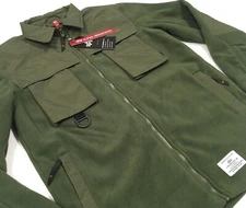 Alpha Industries Military US Army Base Camp Fleece Hybrid Overshirt Shirt Jacket
