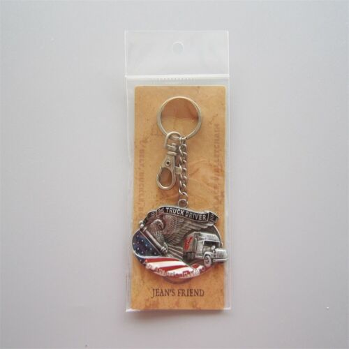 Vintage Style Hero Truck Driver Metal Key Ring Key Chain - Picture 4 of 6