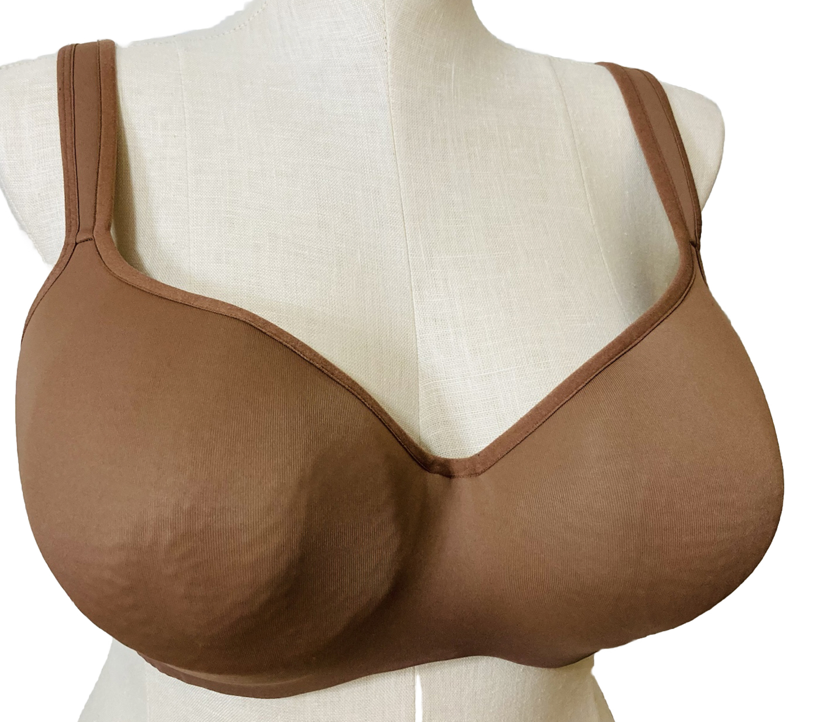Cacique 46D Bra Underwired Solid Brown Lightly Pa… - image 4